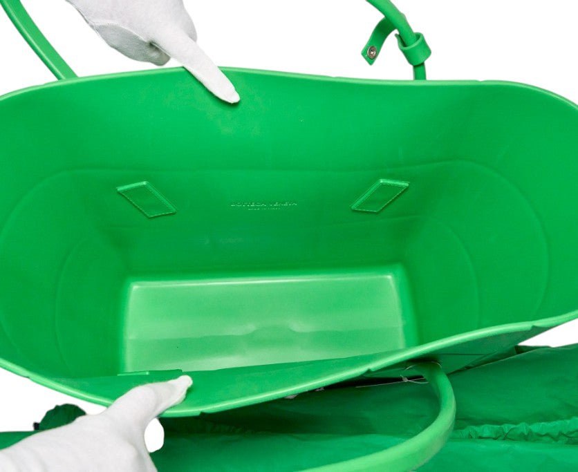 Bottega Veneta Large Green Arco Rubber Tote