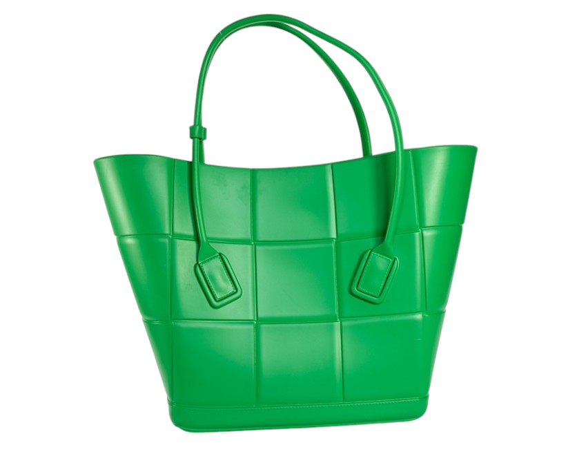 Bottega Veneta  Large Green Arco Rubber Tote